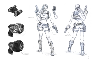 Tomb Raider Underworld Grapple Gun Illustrations and Artwork