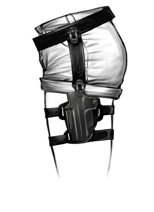 Tomb Raider Underworld Lara Croft Holster Illustrations and Artwork