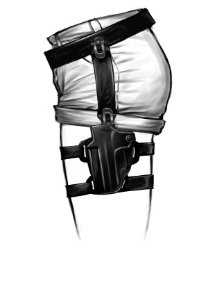 Tomb Raider Underworld Lara Croft Holster Illustrations and Artwork