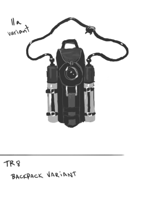 Tomb Raider Underworld Seamas Tank Backpack Illustrations and Artwork