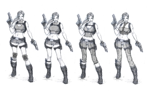 Tomb Raider Underworld Lara Croft Costume Illustrations and Artwork
